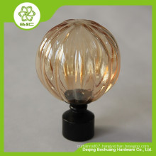 Acrylic curtain rod finial , cheap curtain rod finial